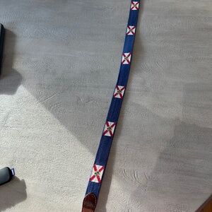 Smathers & Branson needlepoint State of FL flag belt